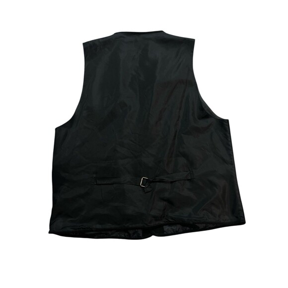Vintage Black Suede Leather Vest REPP XLT - Picture 2 of 6